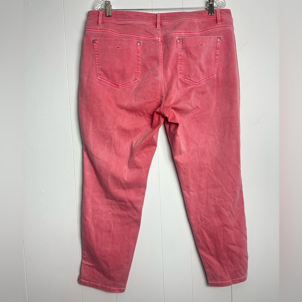 J Jill Denim Authentic Fit Slim Ankle Womens Size 16 Pink Casual - Picture 6 of 14